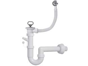 SIFONE MOPLEN A U 1 VIA CON SCARICO PILETTA E TROPPO PIENO  11/2 per lavello