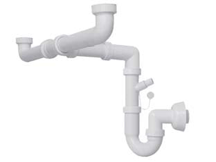 SIFONE MOPLEN LIBERO 2 VIE CON SCARICO  11/2 per lavello