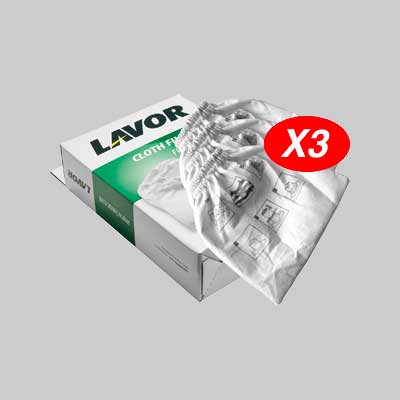 FILTRO PANNO DI RICAMBIO PER ASPIRAPOLVERE 'LAVOR' conf. 3 pezzi - LAVOR