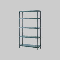 SCAFFALE IN RESINA FISSO cm 30x60x143h - 4 ripiani - portata 100 kg