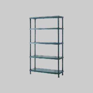 SCAFFALE IN RESINA FISSO cm 30x60x143h - 4 ripiani - portata 100 kg