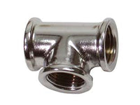 TEE FEMMINA FEMMINA OTTONE CROMATO- - FF 1/2 - 10 pezzi