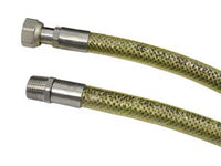 TUBO GAS FLESSIBILE IN ACCIAIO INOX CON GUANINA MF  cm.100