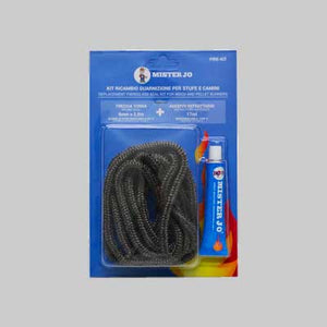 KIT RICAMBIO TRECCIA + SILICONE ALTA TEMPERATURA ml 60 - Ø 12x2,5 mt