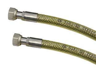 TUBO GAS FLESSIBILE IN ACCIAIO INOX CON GUAINA FF  cm.50