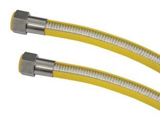 TUBO GAS FLESSIBILE IN ACCIAIO INOX CON GUAINA FF  cm.300