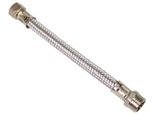 FLESSIBILE INOX M1/2 - F3/8- - M 1/2 F 3/8 cm.35 - 10 pezzi AGLAIA