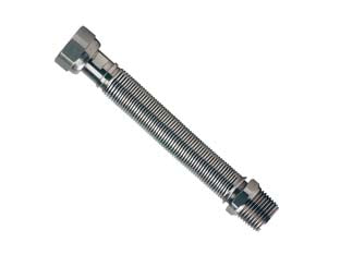 FLESSIBILE ESTENSIBILE PER ACQUA IN ACCIAIO INOX  MF 1/2  ø DN 15  mm.200/400