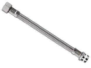 FLESSIBILE INOX PARIGI M1/2 - F1/2 FLEXCORE- - M 1/2 F 1/2 cm.35 - 5 pezzi PARIGI