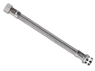 FLESSIBILE INOX PARIGI M1/2 - F3/8 FLEXCORE- - M 1/2 F 3/8 cm.20 - 5 pezzi PARIGI