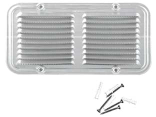 GRIGLIA AERAZIONE RETTANGOLARE IN ALLUMINIO- - cm.25x14h. - 5 pezzi