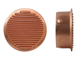 GRIGLIA AERAZIONE TONDA FISSA IN RAME  ø mm.200