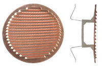 GRIGLIA AERAZIONE TONDA CON MOLLA IN RAME- - ø mm. 140/200 - 2 pezzi