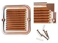 GRIGLIA AERAZIONE QUADRATA IN RAME- - cm.14x14 - 4 pezzi