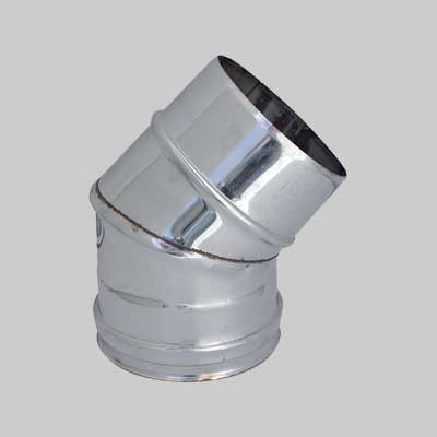 GOMITO A 45  ° PER CANNE FUMARIE  EE ? 150 mm