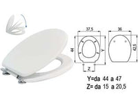 SEDILE WC LACCATO BIANCO CON CHIUSURA RALLENTATA coprivaso copriwater AGLAIA