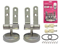 CERNIERE PER SEDILI WC UNIVERSALI BREVETTATE IN ACCIAIO INOX- - coppia - 10 pezzi