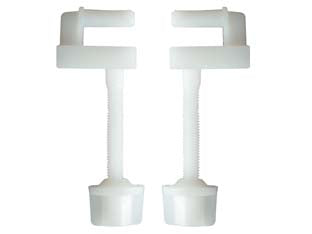 CERNIERE PER SEDILI WC IN PLASTICA BIANCA - 25 coppia