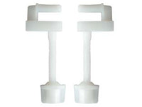 CERNIERE PER SEDILI WC IN PLASTICA BIANCA - 25 coppia