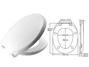 SEDILE WC UNIVERSALE ATLANTICO coprivaso copriwater BEMIS