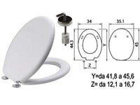 SEDILE WC IN TERMOINDURENTE TANGO BIANCO CERNIERE INOX H057 coprivaso copriwater SANIPLAST