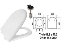 SEDILE WC IN TERMOINDURENTE LUNA 2 BIANCO CERNIERE INOX H057 coprivaso copriwater SANIPLAST