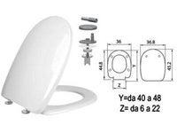 SEDILE WC IN TERMOINDURENTE AQUA CERNIERE INOX H341 coprivaso copriwater SANIPLAST