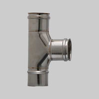 RACCORDO A T 90  ° PER CANNE FUMARIE MFF M/F/F  EE ? 80 mm