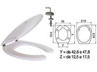 SEDILE WC IN TERMOINDURENTE PER DISABILI HELP BIANCO coprivaso copriwater CERNIERE INOX SANIPLAST