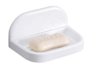 PORTASAPONE BAGNO IN PP- - mm.148x95x75 - colore bianco - 3 pezzi AGLAIA