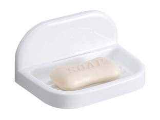 PORTASAPONE BAGNO IN PP- - mm.148x95x75 - colore bianco - 3 pezzi AGLAIA