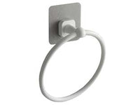 PORTA ASCIUGAMANO ANELLO IN ABS- - mm.165x58x200 - colore bianco - 3 pezzi AGLAIA