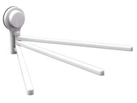 PORTA ASCIUGAMANO TRE BRACCI IN ABS- - mm.337x66x140 - colore bianco - 3 pezzi AGLAIA