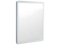 SPECCHIO BAGNO IN ABS  mm.333x254x21  colore bianco    AGLAIA