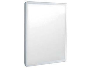 SPECCHIO BAGNO IN ABS  mm.333x254x21  colore bianco    AGLAIA