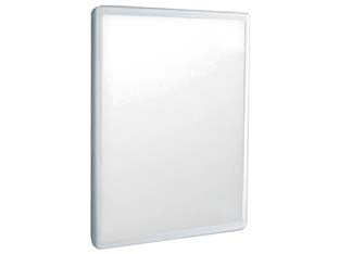 SPECCHIO BAGNO IN ABS  mm.333x254x21  colore bianco    AGLAIA
