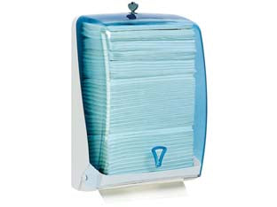 DISTRIBUTORE CARTA ASCIUGAMANI PIEGATA A C  cm.28,5x13,5x37,5    SANIPLAST
