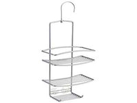 SUPPORTO PER DOCCIA A 3 PIANI SERIE ONDA  cm.18x11x38/48    METALTEX