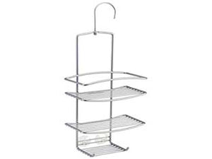 SUPPORTO PER DOCCIA A 3 PIANI SERIE ONDA  cm.18x11x38/48    METALTEX