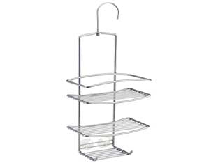 SUPPORTO PER DOCCIA A 3 PIANI SERIE ONDA  cm.18x11x38/48    METALTEX