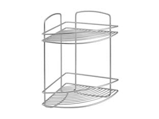 MENSOLA ANGOLARE A 2 PIANI SERIE ONDA  cm.22x22x35    METALTEX