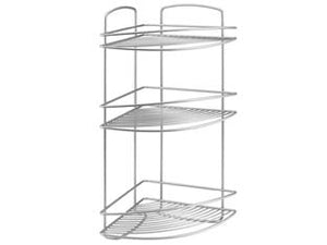 MENSOLA ANGOLARE A 3 PIANI SERIE ONDA  cm.22x22x53    METALTEX