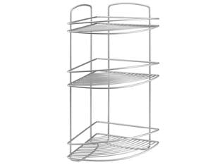 MENSOLA ANGOLARE A 3 PIANI SERIE ONDA  cm.22x22x53    METALTEX