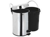 PATTUMIERA CON PEDALE INOX E SECCHIO IN PLASTICA  lt.20 cm.31x45h.    ARTEX