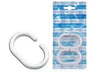 ANELLI PER DOCCIA IN PLASTICA- interno mm.29x47 - esterno mm.40x60 - 1 blister AGLAIA