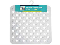 TAPPETO DOCCIA QUADRO IN PVC BIANCO- - cm.43x43 - 2 pezzi XTRA