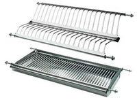 SCOLAPIATTI INOX DA INCASSO CON VASCHETTA RACCOGLI GOCCE  cm.76  con vasca