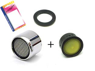 AERATORE FEMMINA + FILTRO DI RICAMBIO PER RUBINETTI IN BLISTER- - in bl. pz.1+1 - 12 blister