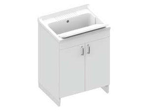 LAVATOIO IN LEGNO NOBILITATO E ASSE IN POLIPROPILENE  cm.60x50x85h.    MONGARDI