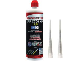 ANCORANTE CHIMICO FIS C700 HP PLUS- - ml.410 in cartuccia - 2 pezzi FISCHER